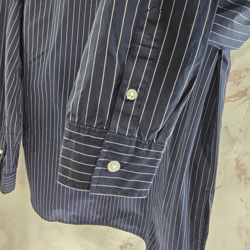 Everlane Shirt Womens Blue Striped Button Oversized Poplin Boyfriend Supima - Picture 9 of 16